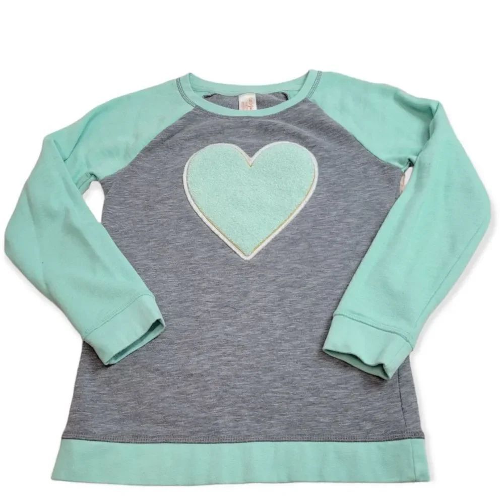 Cat & Jack heart sweatshirt L10/12